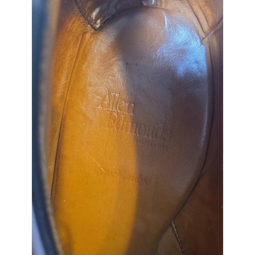 Allen Edmonds Stockbridge Mens Brown Leather Split Toe Oxford Shoes Size 9.5